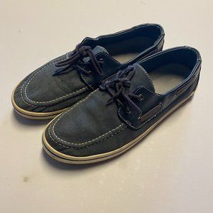 Mossimo | Mens Boating Shoes | Size 9 | Dark Blue | Soles have a little wear.